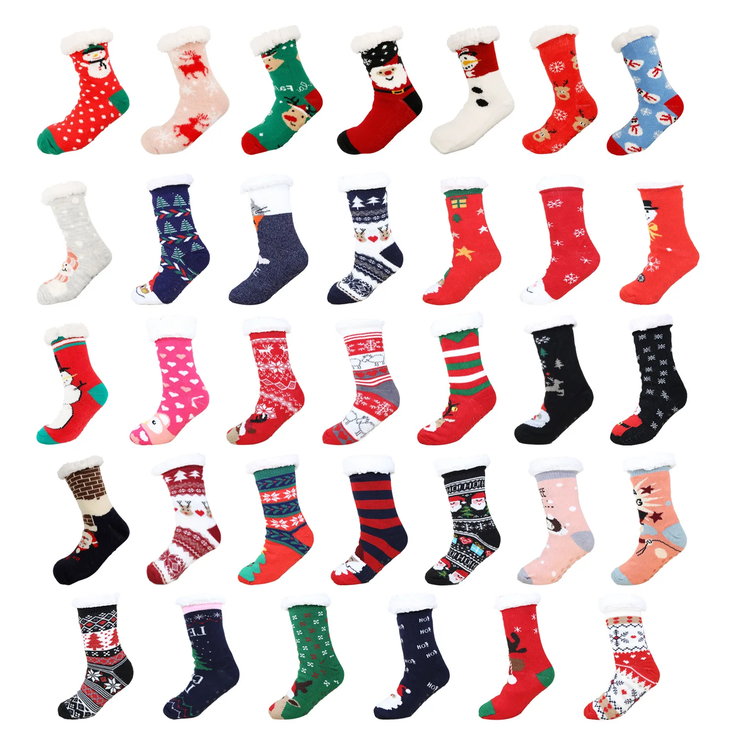 

Autumn Winter Women's Sock Christmas Comfortable Ladies Floor Socks Snow Socks Thickened Fleecy Home Sleeping Carpet Socks