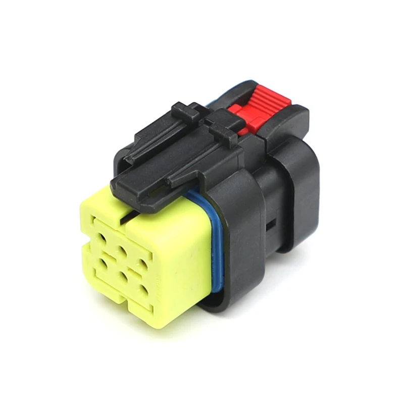 776433-3 TE نوع موصل السيارات مقاوم للماء الذكور والإناث الأسلاك تسخير لرسو السفن المكونات الأصفر ذكر رئيس 6 دبابيس