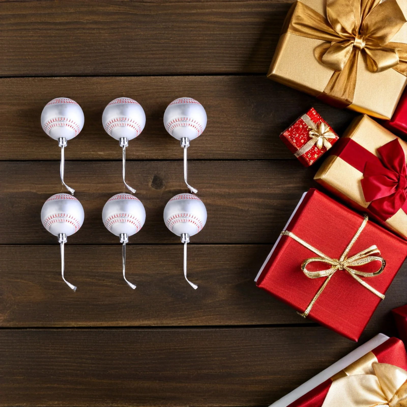 

6Pcs Christmas Ball Decorations Delicate Bauble Balls Festive Hanging Ornaments for Home Xmas Tree Party Decor