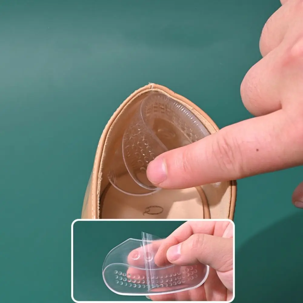 Fashion Anti Abrasion Transparent Heel Grips Insoles Increase Foot Care Shoe Boot Pad Silicone Pain Relief Liners Shoepad Women