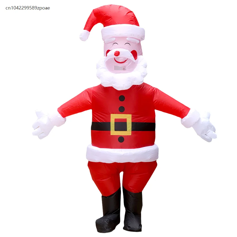 

Santa Claus Inflatable Costume Adult Unisex Role Playing Costume Funny Christmas Xmas Party Stage Performance Costume Props