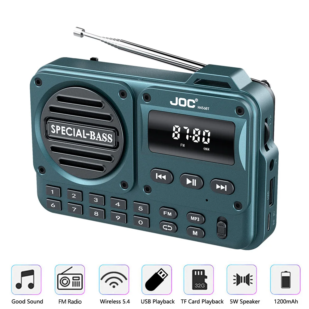 Altoparlante Bluetooth wireless tascabile con radio FM portatile con ricevitore radio FM Scheda TF