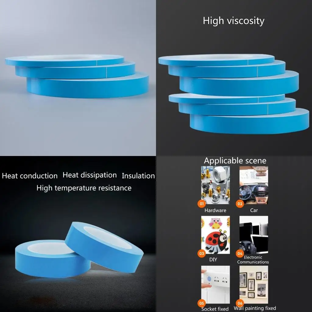  Non Conductive Heatsink Tape Double Sided Thermal Tape for Chip PCB LED Heatsink