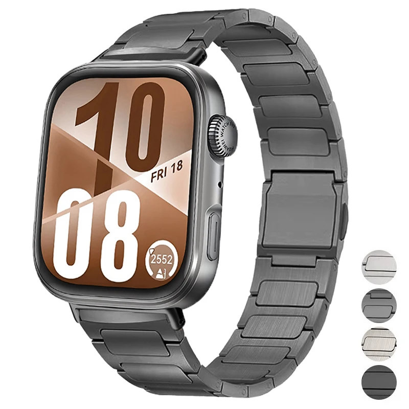 حزام من التيتانيوم لساعة Huawei Watch Fit 4/3 سوار معصم قابل للتعديل لساعة Huawei Watch Fit4 Pro ملحقات حزام الفولاذ المقاوم للصدأ #1
