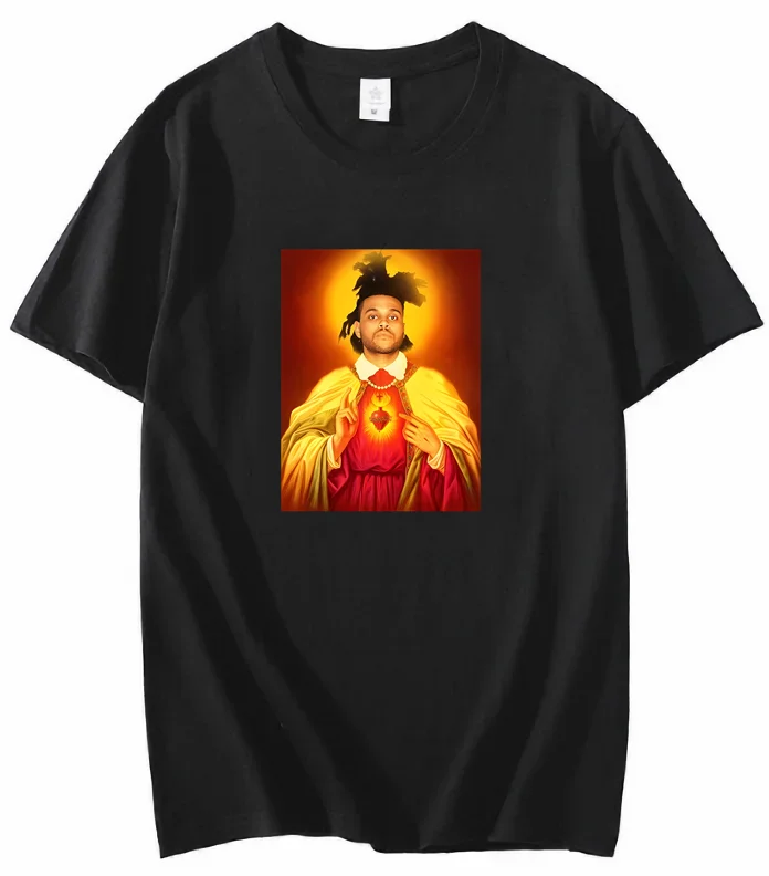 

Summer men's rap priest The Weeknd bless you cotton T-shirt Harajuku hip-hop rap women's street popular T-shirt
