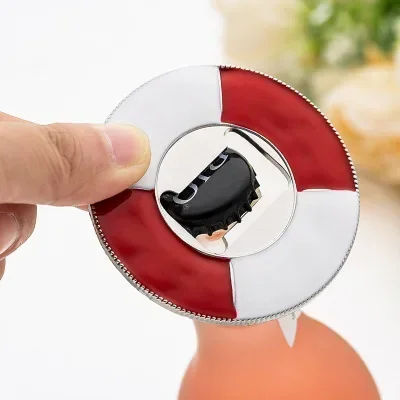 

20pcs Swimming Ring Metal Bottle Opener Marine Themed Party Beer Corkscrew Business Banquet Wedding Moving Gift Souvenir
