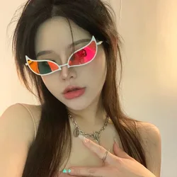 2022 Donquixote Doflamingo Cosplay Glasses Anime Metal Cat Eye Sunglasses for Women Men Funny Christmas Gift Party Props