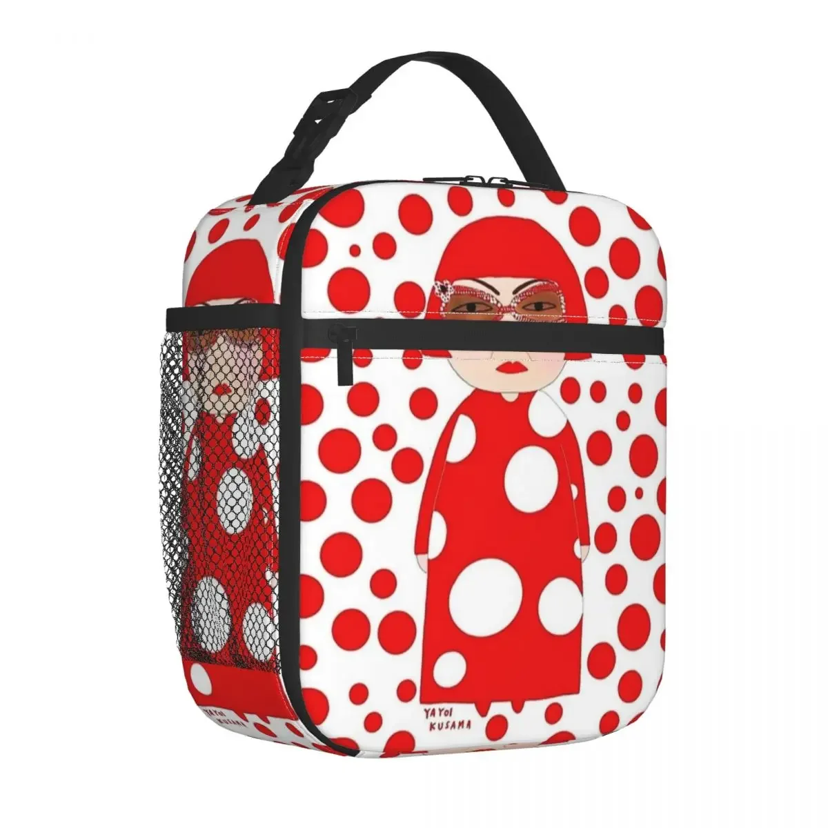 Yayoi Kusama Insulated Lunch Bags Portable Reusable Thermal Bag Tote Lunch Box Beach Outdoor Food Handbags