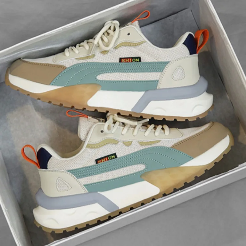 

Luxury Men's Sneakers New Mesh Breathable Casual Shoes for Men Tennis Training Shoes Platform Vulcanized Shoes Zapatillas Hombre