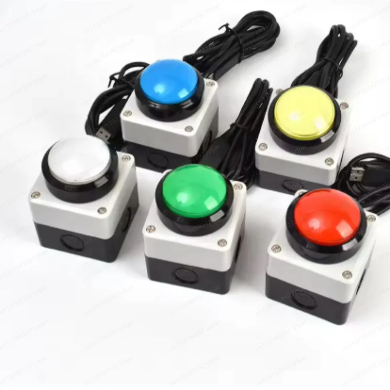 1pcs 62mm Programmable Shortcut Key, Backlit Custom Button & Wireless Remote Control for Gaming Live Streaming