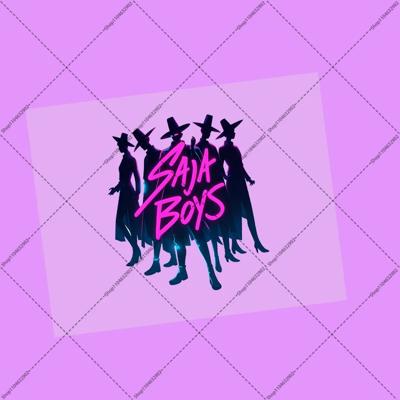 KPop شيطان الصيادين الكرتون ثلاثية الأبعاد نقل ملصق UV DTF ملصقات مقاومة للماء مناسبة لكوب الماء علب الاغذية قابل للغسل لتقوم بها بنفسك يلتف