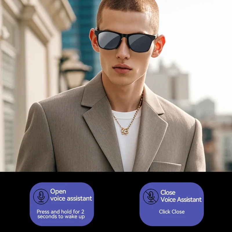 OnePlus New 8K AI Bluetooth Smart Sunglasses Surround Sound Touch Control Voice Wake Up Call Multifunctional Outdoor Eyeglasses
