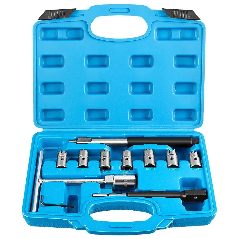 Diesel Fuel Injector Seat Repair Tool Set, Injector Valve Seat Reamer  Remover for Automobile
