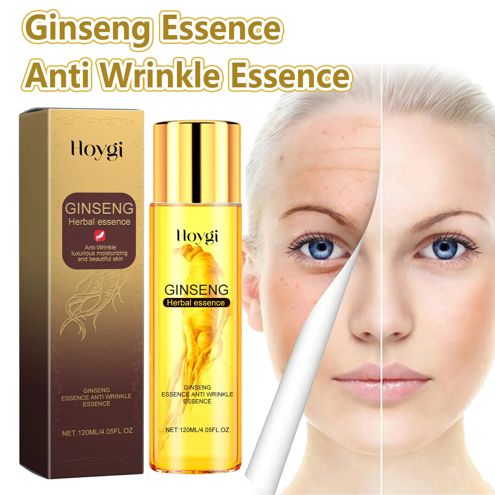 Hoygi Face Essence Fade Fine Lines Firming Smoothing Pores Hyaluronic Acid Brightening Moisturizing Niacinamide Facial Serum