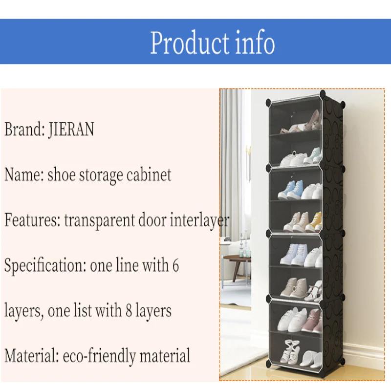 Doorway Home Shoe Cabinet Multifunctional Shelf Dustproof Plastic Storage Shoe Rack Assembly Shoe Rack for Wall Corner Shelf