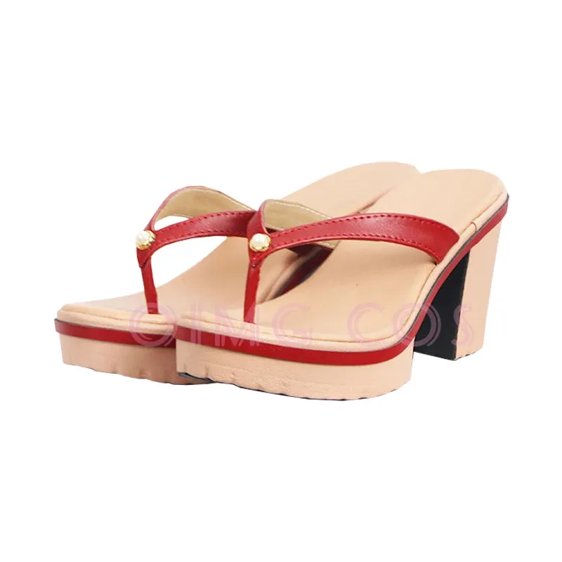 Impact Raiden Shogun Cosplay Shoes Anime Chinese Style Halloween for Women Game Beelzebul