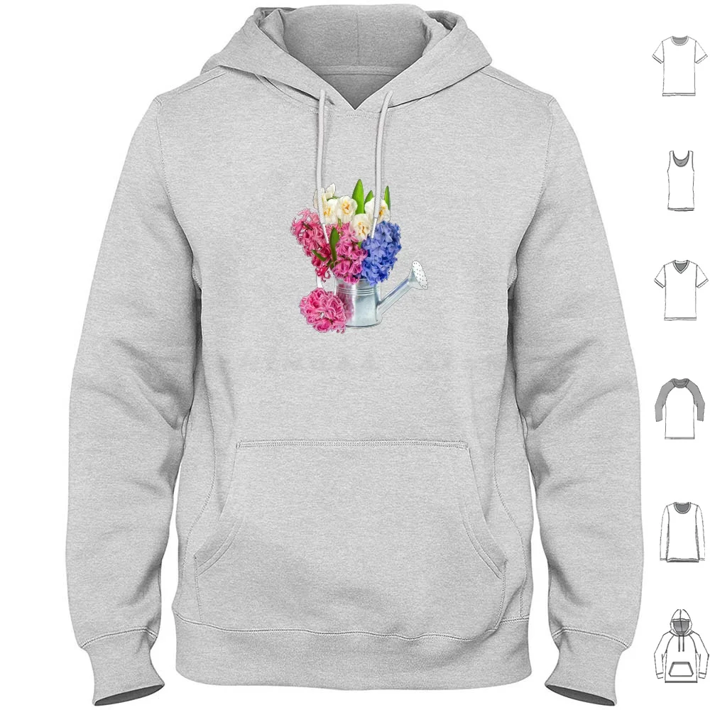 

Flowers Hoodies Long Sleeve Flowers Basket Cake Spring Summer Delicated Colors Female Outfit