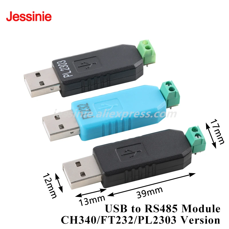 5pcs/1pc USB to RS485 RS-485 Communication Converter Adapter Serial Port CH340 FT232 PL2303 Driver 485