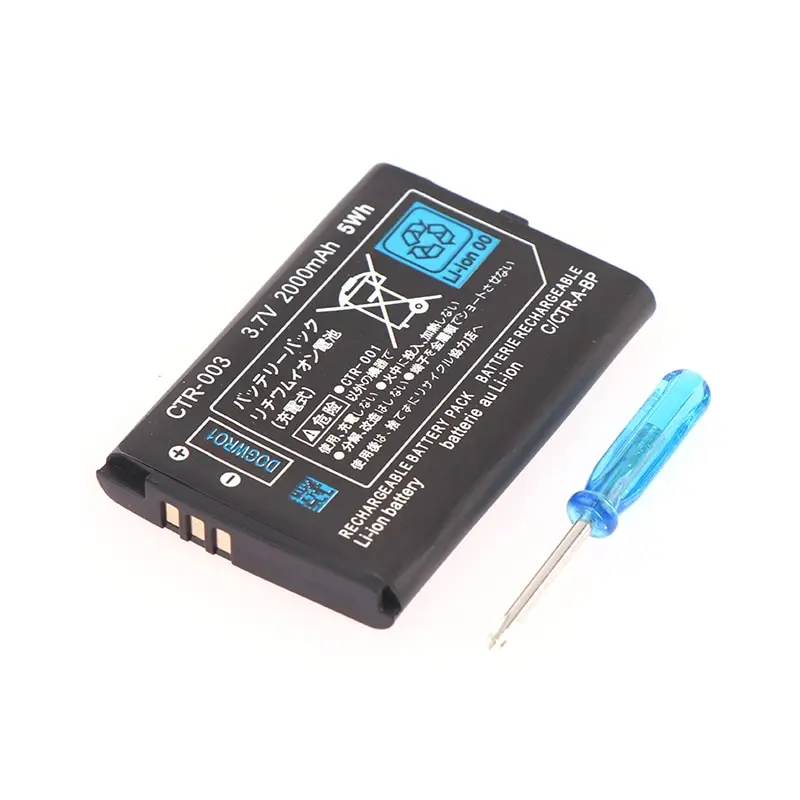 1pcs 3.7V 2000mAh CTR-003 Rechargeable Lithium Battery + Screwdriver For 2DS XL 3DS Wireless Controller