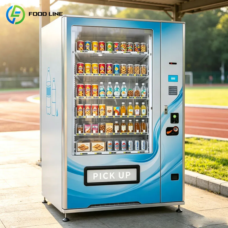 Combo Vending Machine Snack Beverage Drink Automatic Refrigerated Dispenser Smart Store Mall Office Customized