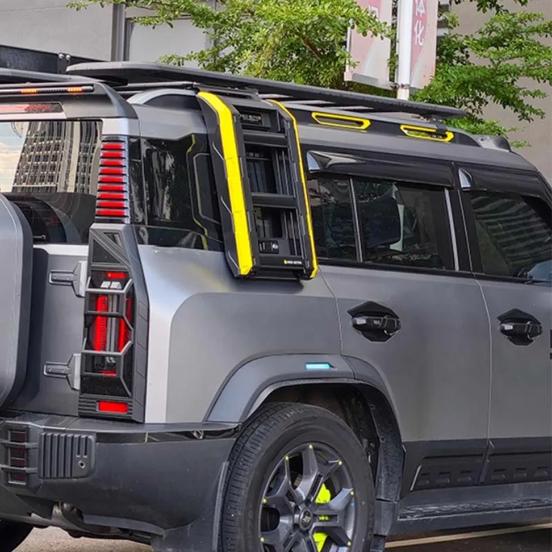 3-Piece Set Telescopic Side Ladder Side Storage Box Luggage Roof Rack for Jetour T2 2025 2026 Accessories