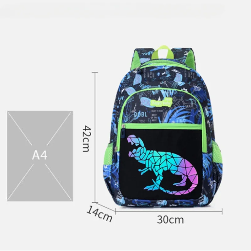 Рюкзак с единорогом и динозавром для подростков, светящиеся школьные ранцы для мальчиков и девочек, Молодежные школьные портфели