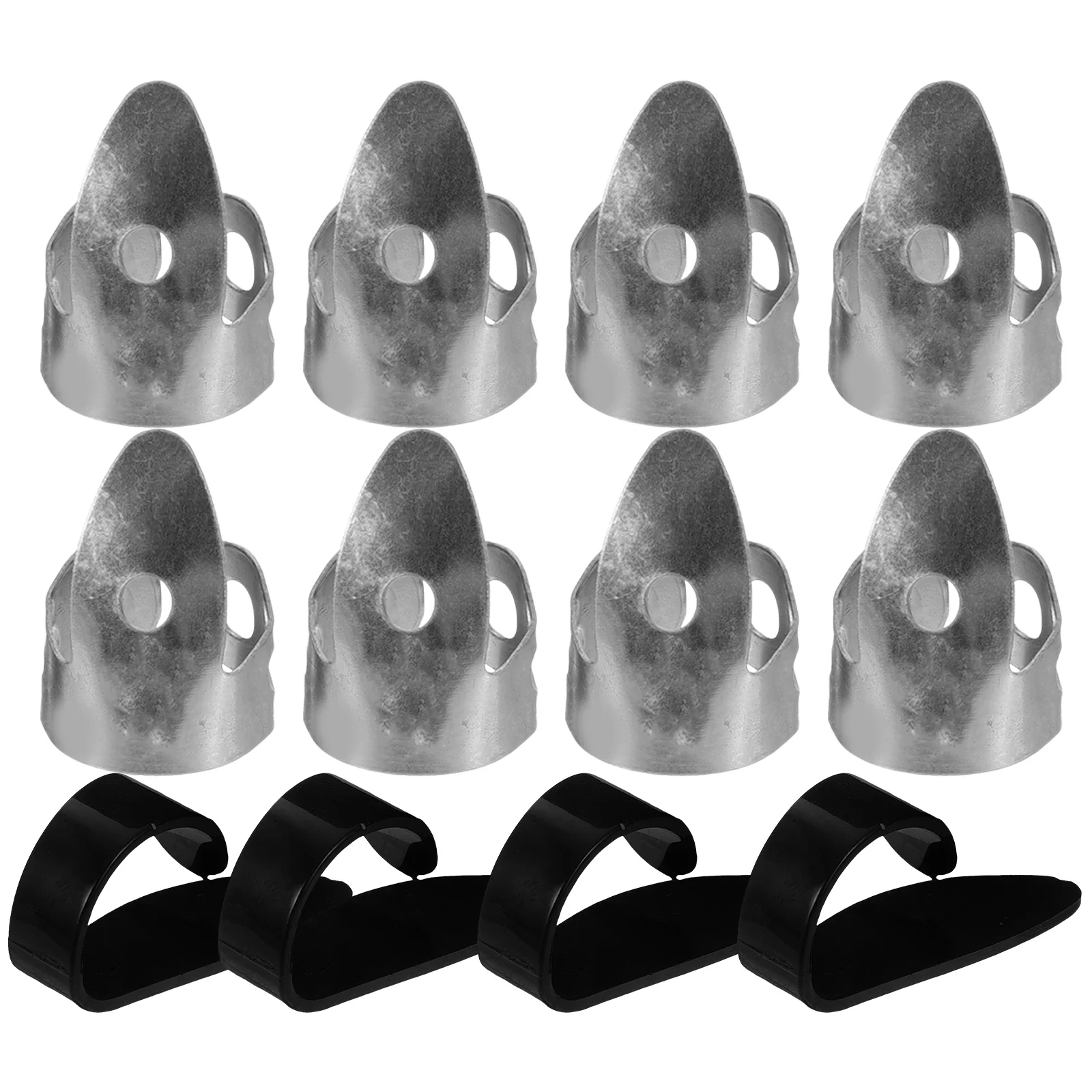 

12 Pcs Handed Guitar Finger Stall Pick Sleeves Electric Picks for Acoustic Metal