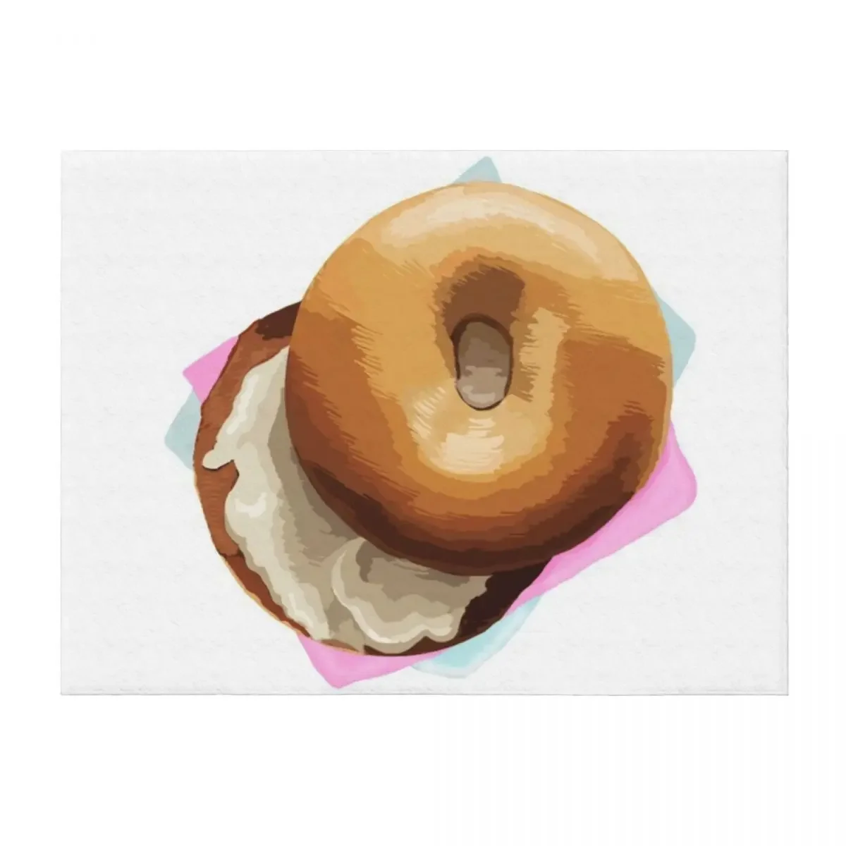 

Yummy Bagel Throw Blanket Plaid on the sofa Cute Plaid For Sofa Thin blankets and throws Blankets