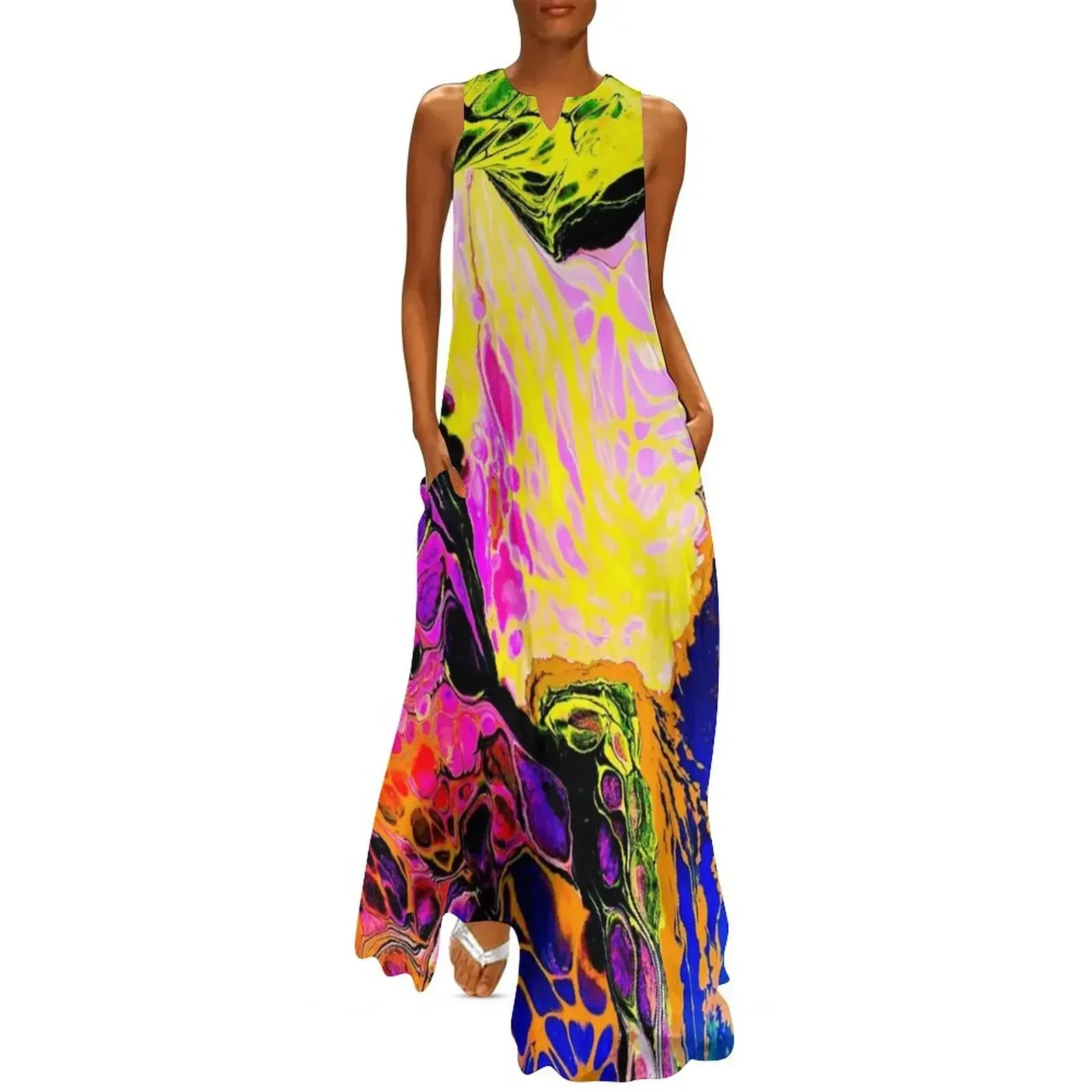 

Pop Long Dress women's evening dress 2025 Casual dresses summer clothes bandage dress