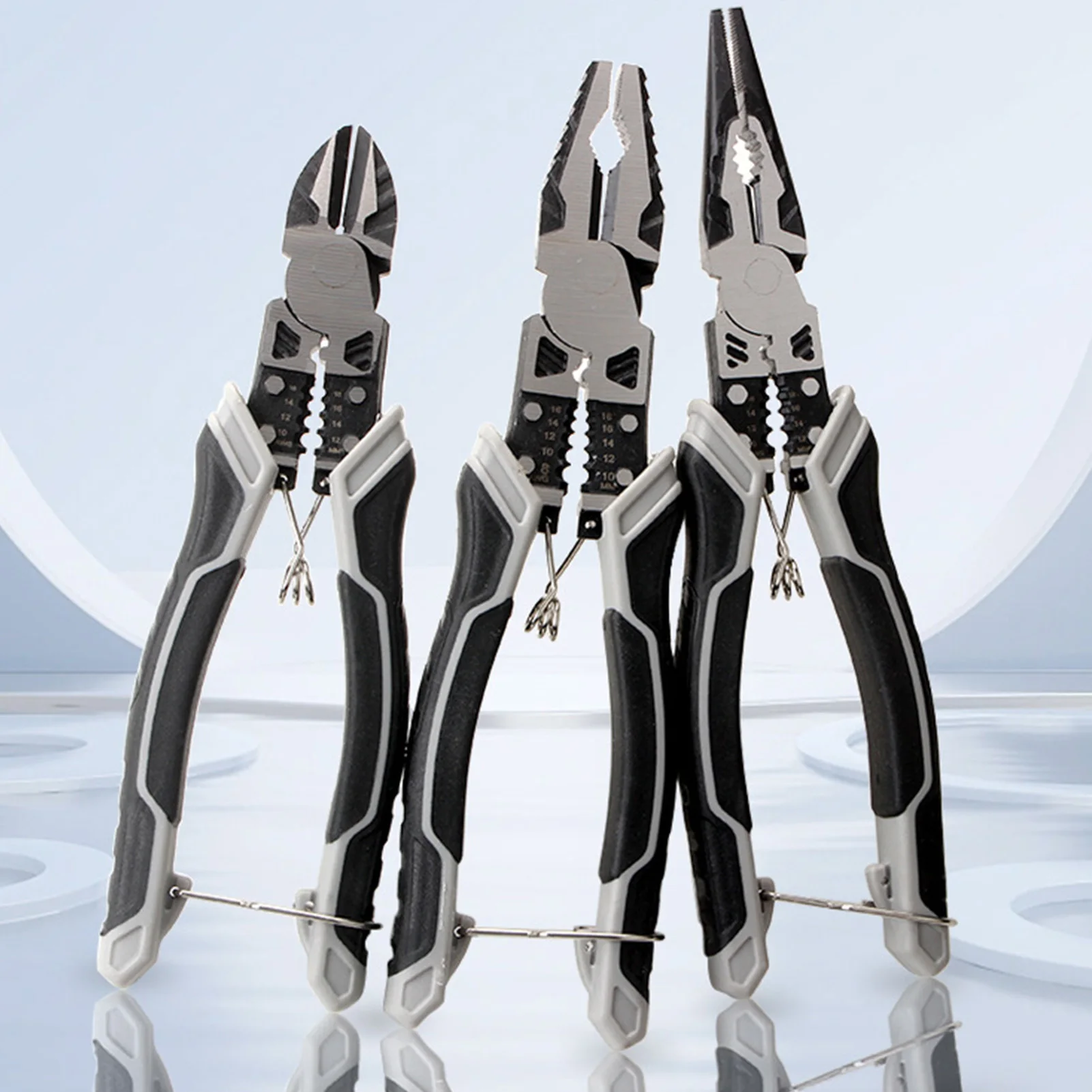 Multifunction Diagonal Cutting Pliers Rust-Proof Industrial Grade Tools with Comfortable Grip Suitable for Electronics