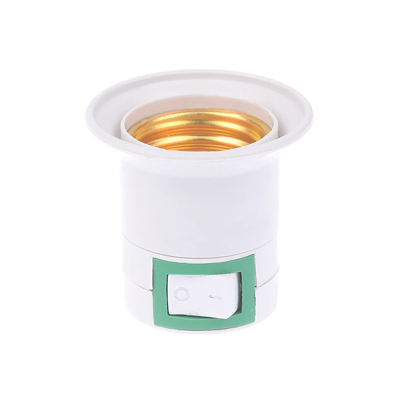 1PC EU US AU Plug E27 LED Lamp Base Power Holder Converter For Led Light Bulb Adapter Socket AC Power 110V 220V EU Plug Switch