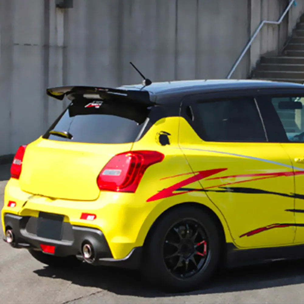 For Suzuki Swift Sport ZC33S 2019-2021 Rear Roof Spoiler High Quality Carbon Fiber FRP Car Body Kit Modified Tail Wing VaneBlack