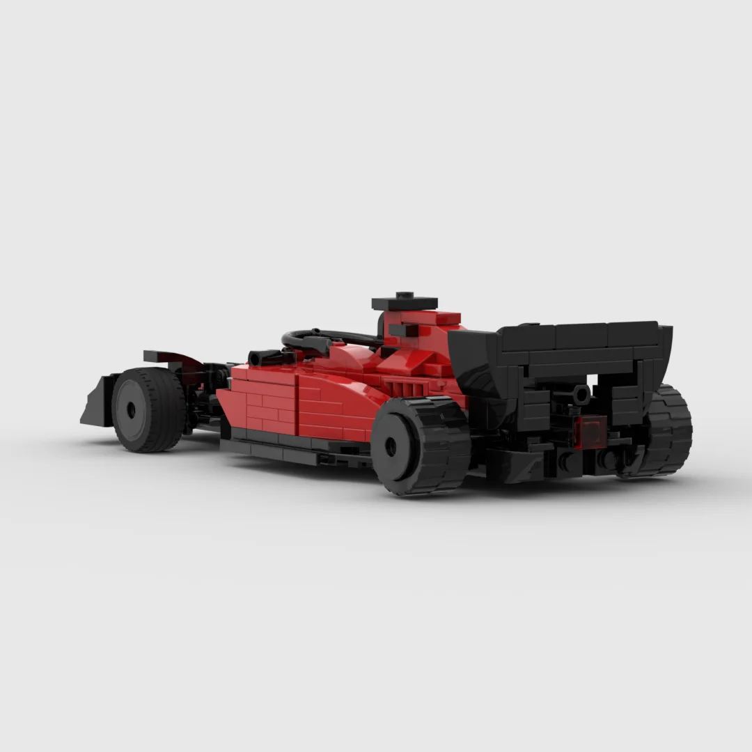 MOC Ferraried F1 racing sports car Vehicle Speed Champion Racer Building Blocks Brick Creative Garage Toys for Boys Gifts