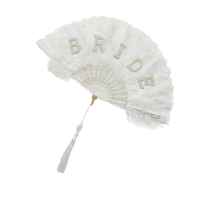 Wedding BRIDE Fan Bachelorette Party Bridal Shower Decoration Accessories