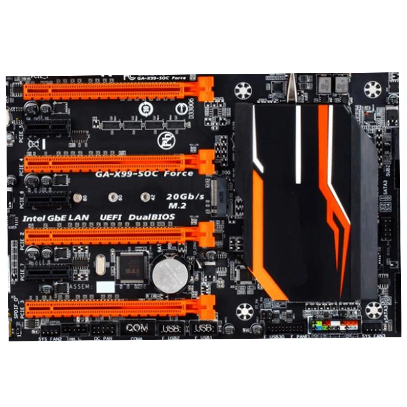 For GA-X99-SOC Force X99-SOC Force Motherboards LGA 2011-3 V3 DDR4 For Intel X99 Overclocking Desktop Mainboard SATA III USB3.0