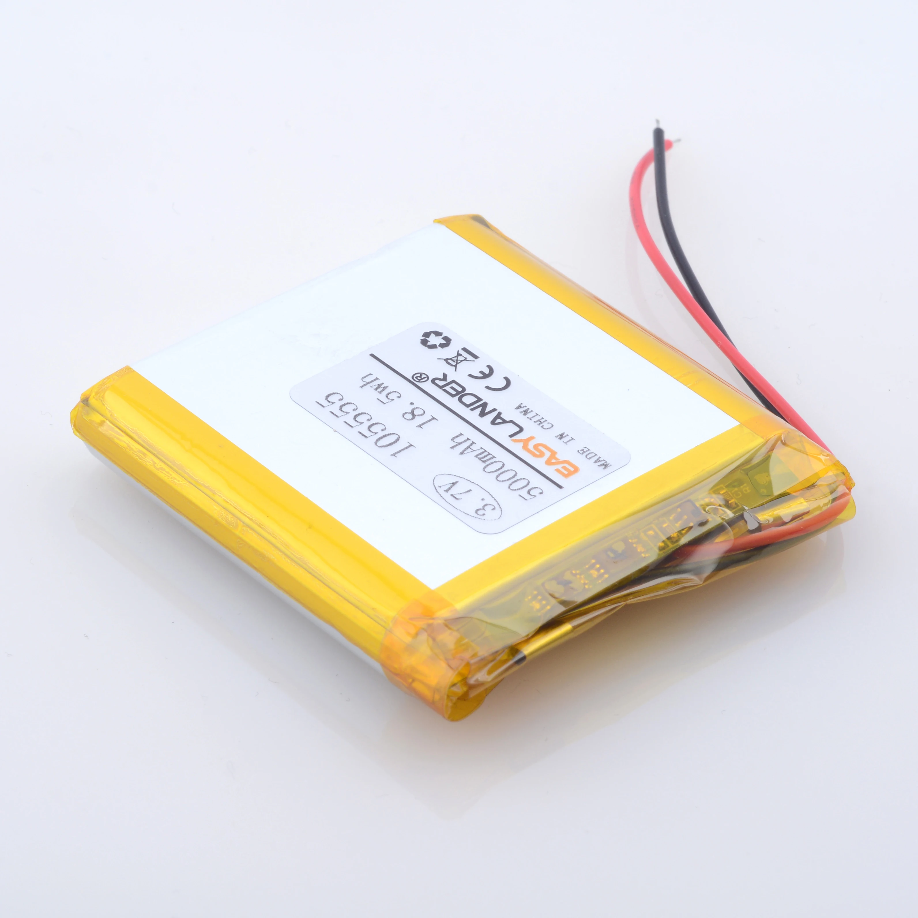 3.7V 105555 Polymer Lithium Battery 5000mAh Rechargeable for MP5 Toys Cameras GPS Bluetooth Speakers