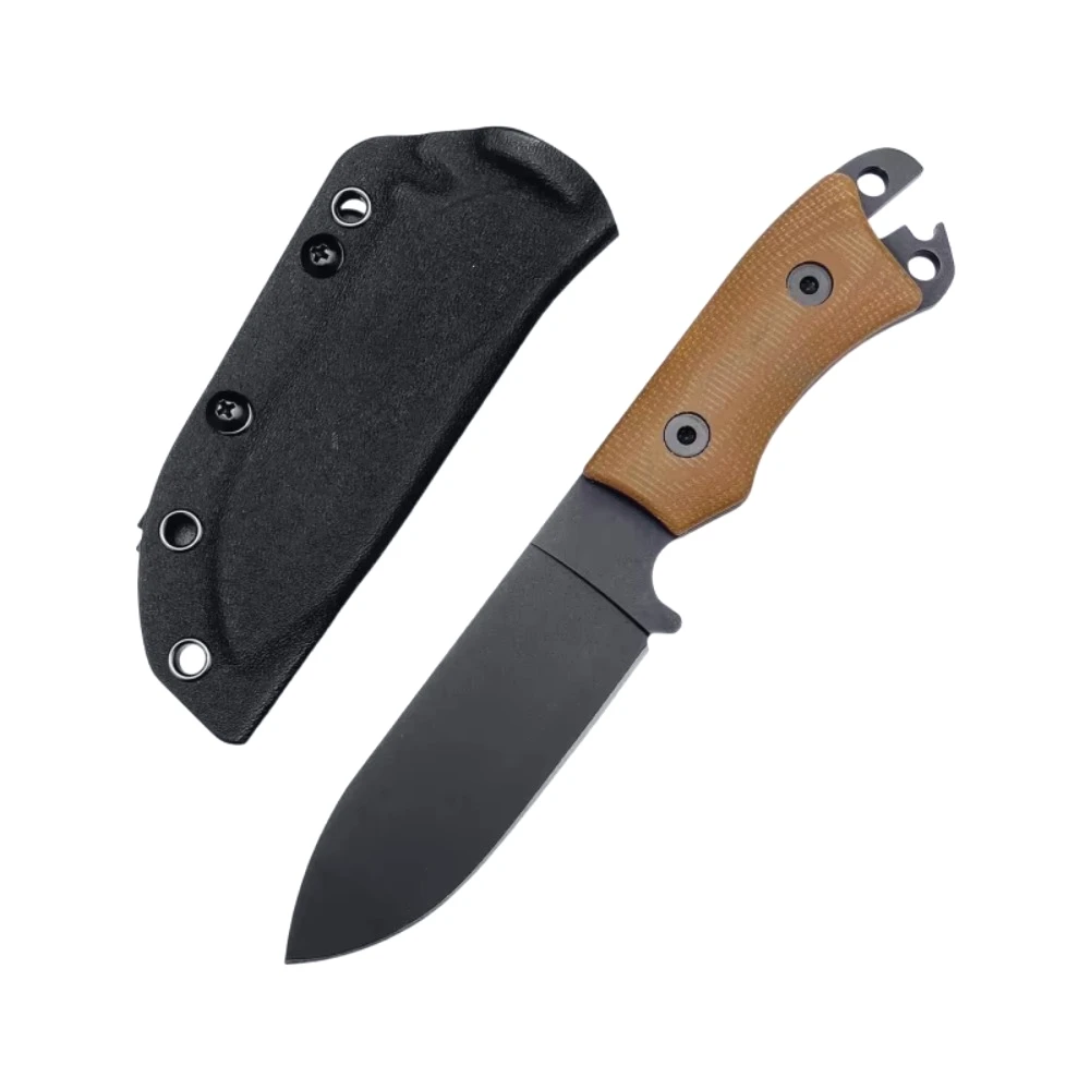 

EDC Fixed Blade Knife Survival Men's Hunting Knifes D2 Black Blade Outdoor Self Defense Camping Cutting Tools Holiday Gifts