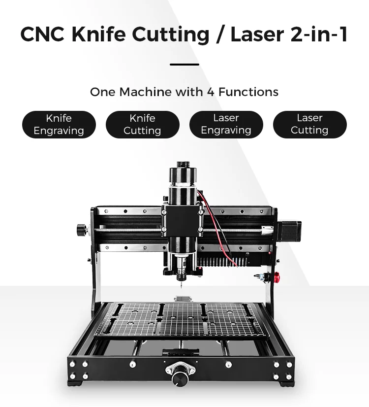 Hochpräziser 3020 Plus CNC-Holzfräser mit 500W-Spindel, GBRL-Steuerung, Linearführung, Gravur-, Fräs- und Schneidemaschine für Metall – Detail 3