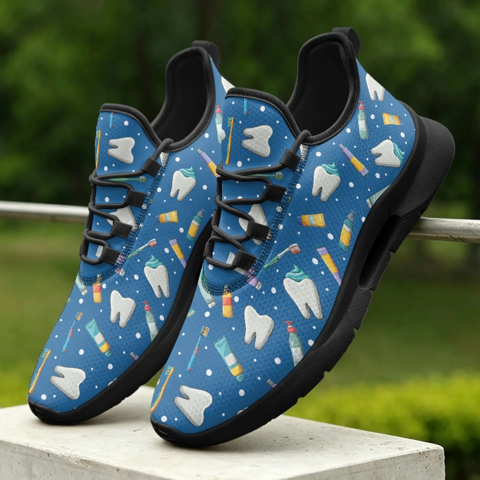 PENSTROLL Dental Care Design Modern Durable Footwear for Men Work Travel, Lightweight Men's Fashion Sneakers