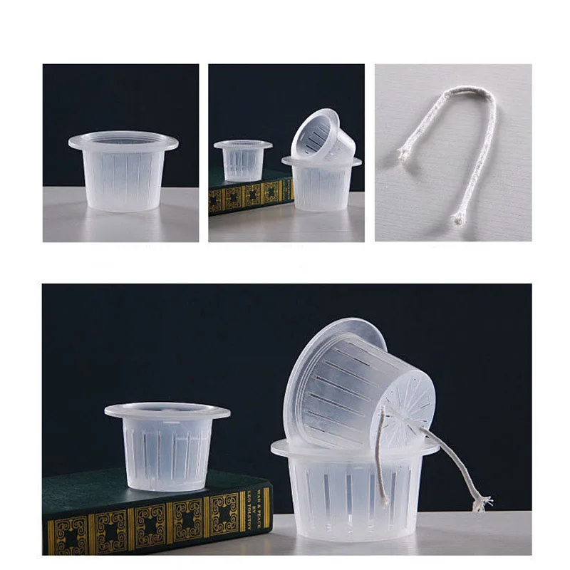20pcs 8 sizes veg Soilless Plant Grow Pots Mesh pot tray Sponge Nursery Cup Hydroponic Clone Aeroponic Veg Planter Colonization