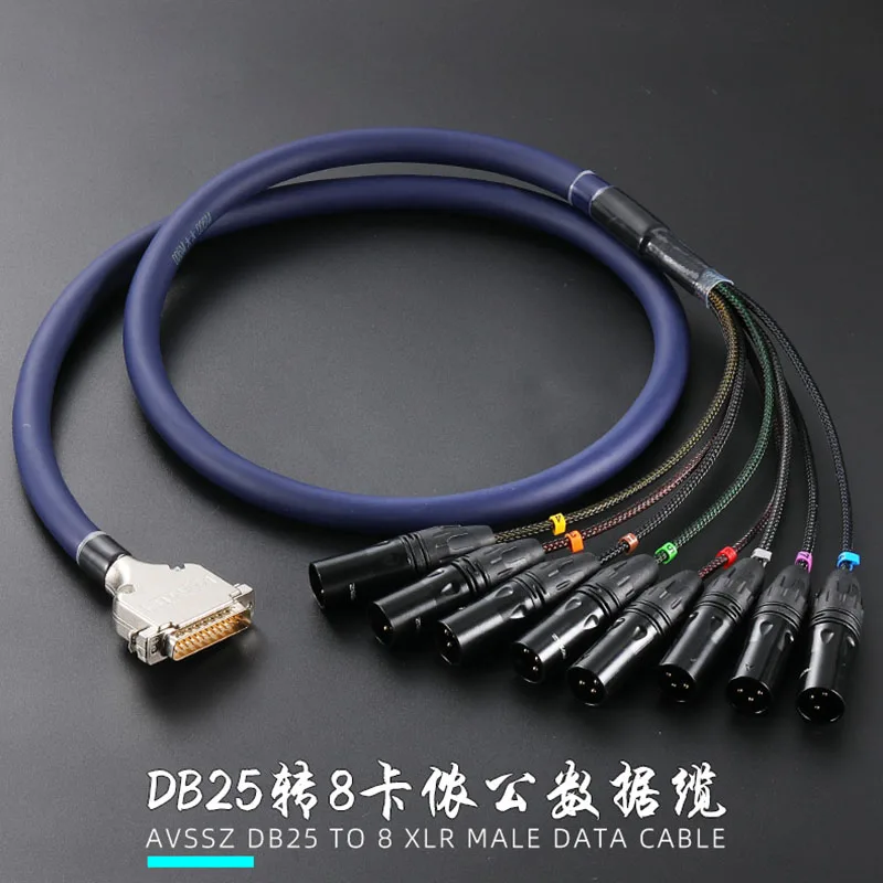 

AVSSZ Data Cable DB25 8-way Multi Track Mixer VGA Rainbow Audio Signal Cable DB25 Male to 3 Pin XLR Male/Female,RCA,6.35mm Plug