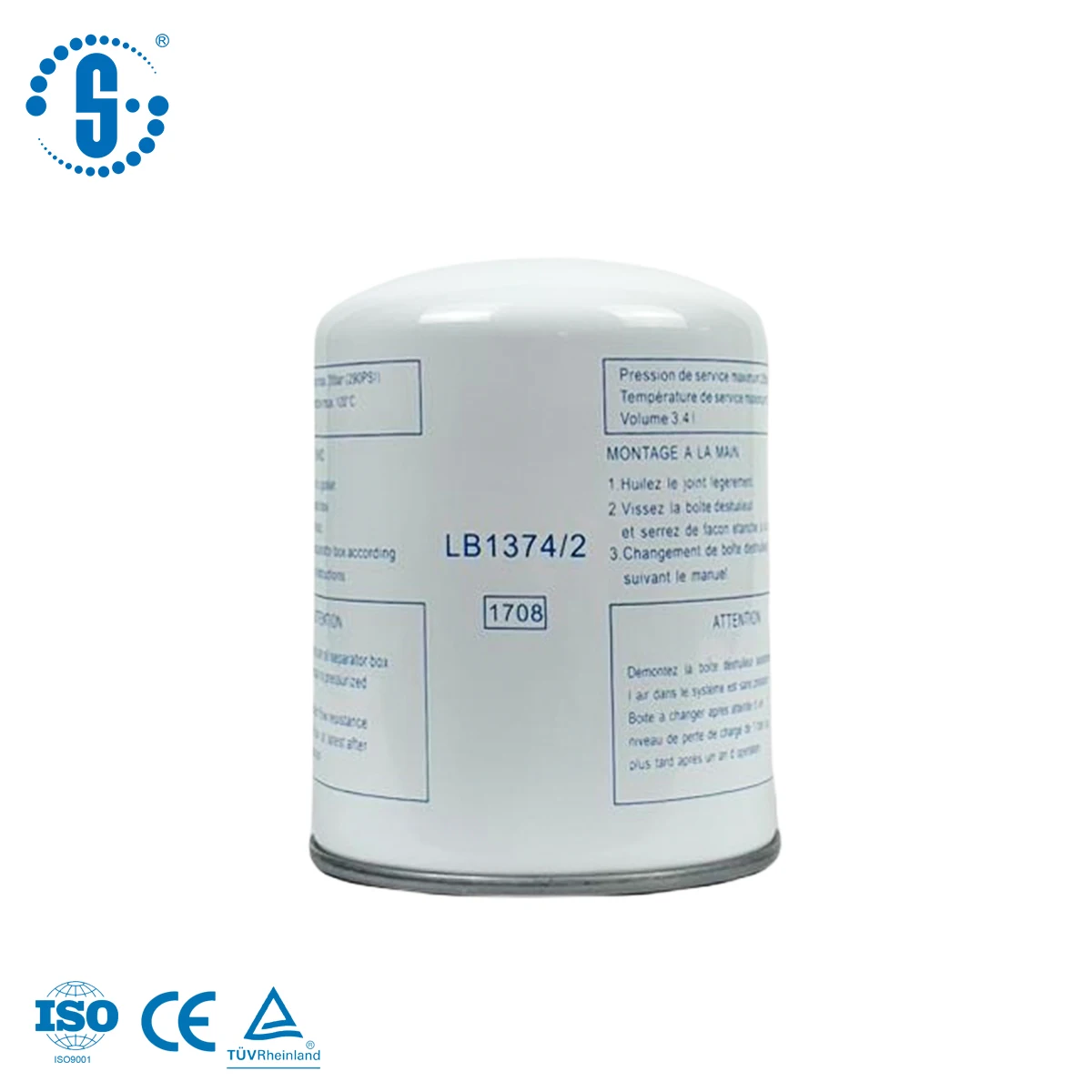 

Воздушно-масляный сепаратор OV6074 DF5006 для винтового воздушного компрессора грузовика, запасная часть