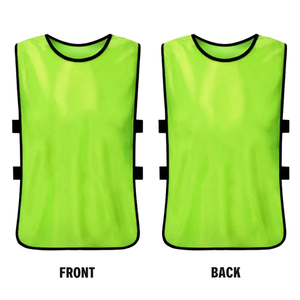 12PCS Football Vest Jerseys Sports Training Mesh Vests Loose Basketball Cricket Soccer Volleyball Rugby Team Sports Accessories