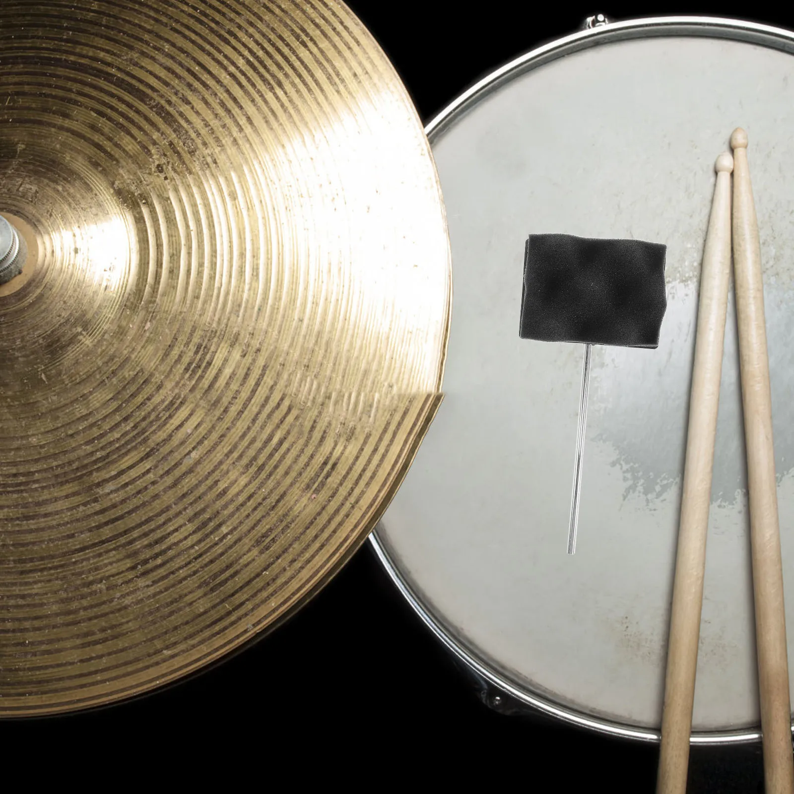 

Silent Pad Bass Mallets Drumstick Practice Tool Soft Striking Feel Noise Reduction Mute Pad Durable Easy Installation Drum