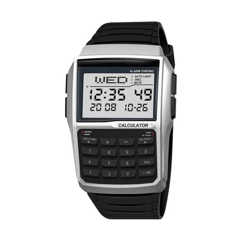 Retro Multifunctional Computer Watch LED Display Shock Resistant Electronic Watch Alarm Waterproof Digital Watch Men