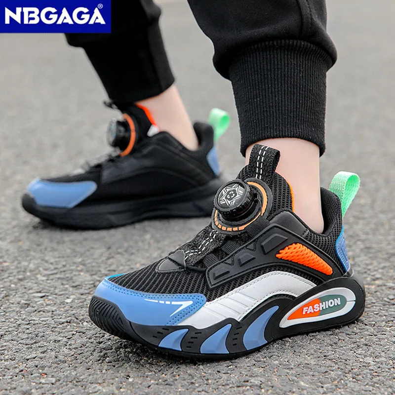 

Fashion Children Boys' Basketball Shoes Comfortable Lightweight Walking Footwear Breathable Kids Casual Mesh Running Sneaker