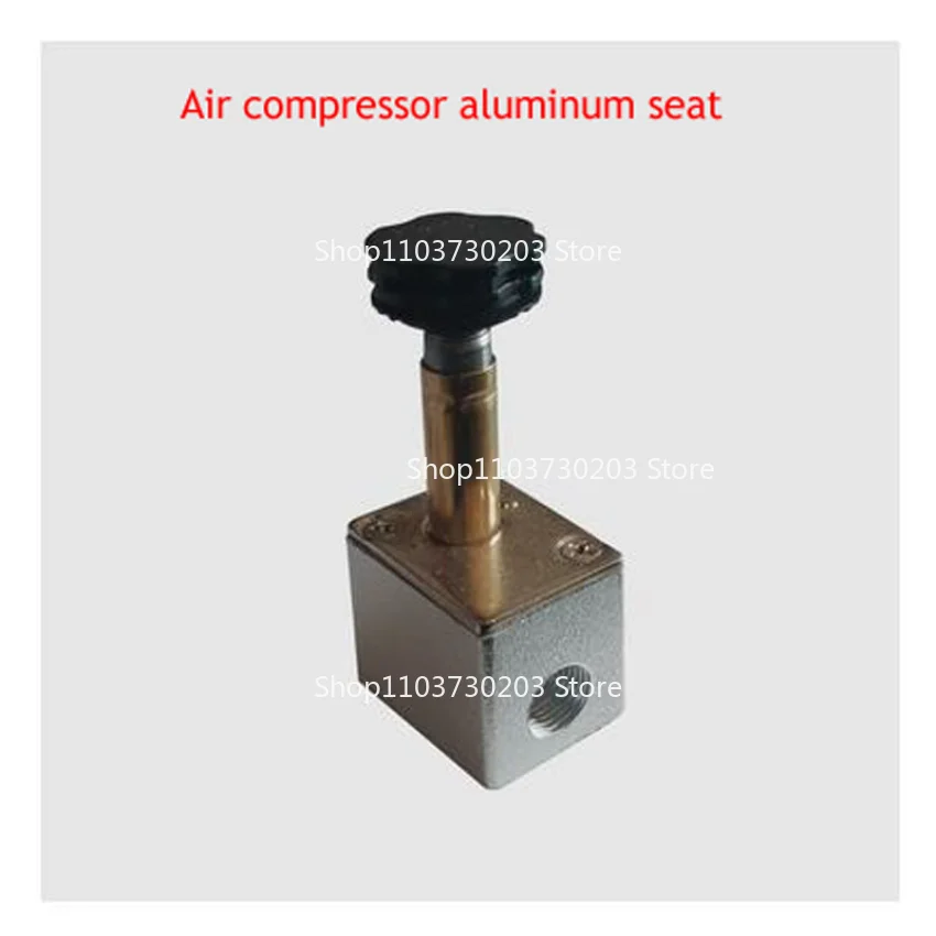 Air Compressor Solenoid Valve 220V, Air Pump Accessories Solenoid Valve Aluminum Seat With Light With Cable