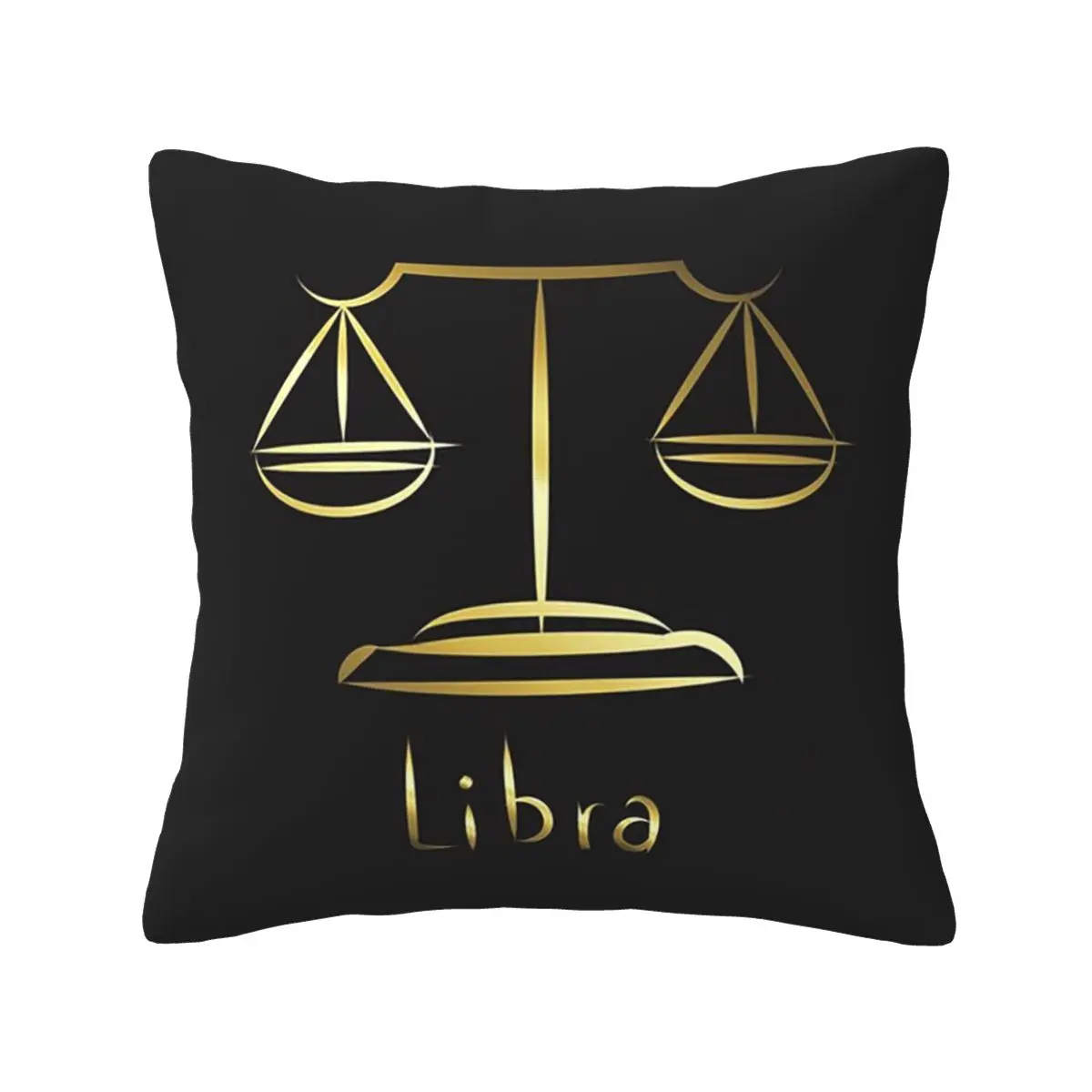 Gold Scales Of Justice Law Logo Lawyer Legal Party Square Pillowcase Pillow Cover Cushion Decor Comfort Throw Pillow Home Car