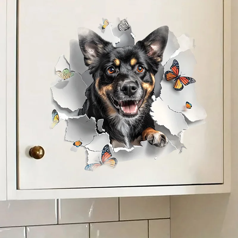 

T2252# Australian Kelpie Toilet Stickers Decoration for Living Room, Wall, Bedroom, and Home Decor Car Decals Self-Adhesive