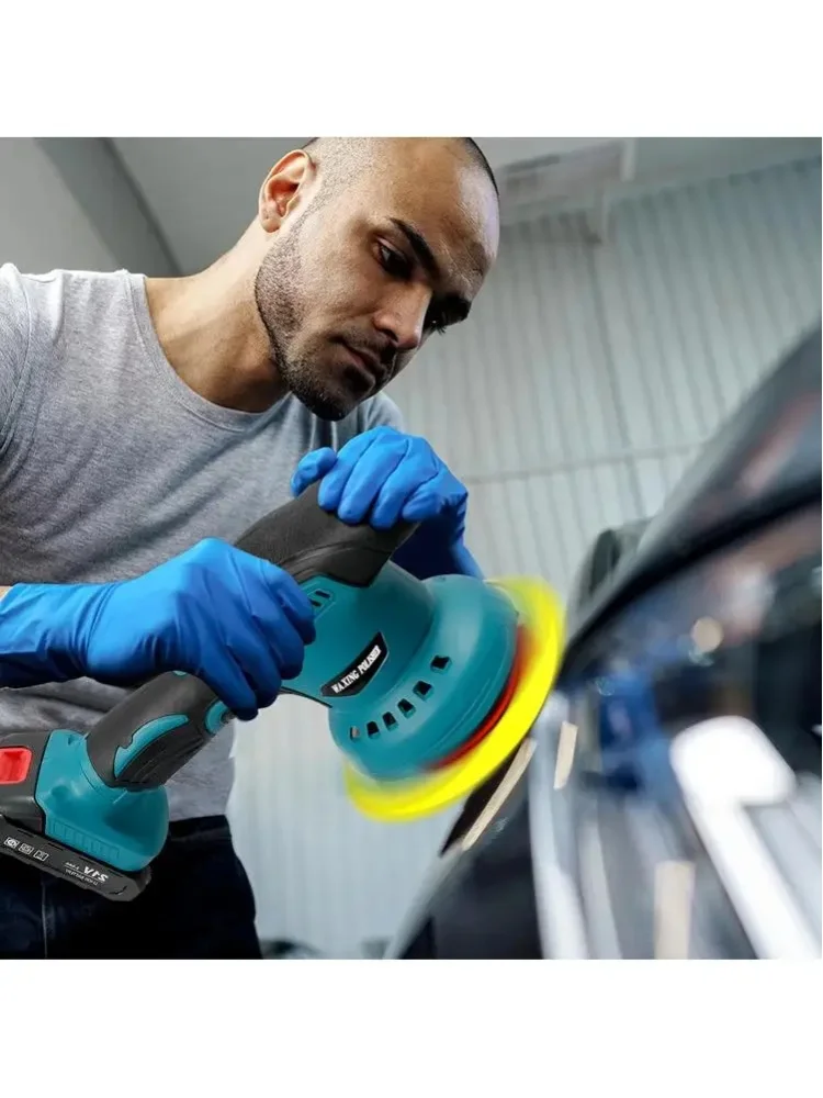Kabelloser Autopolierer, 8-Gang-Elektro-Polierer-Set mit 2 Batterien, Elektro-Polierer-Set für Autopflege, Möbelpolieren, Schleifen, DIY-Dekorationen
